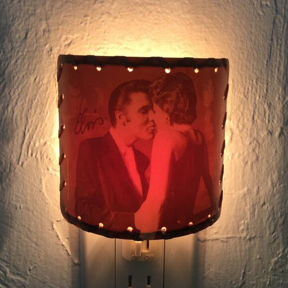 Elvis Presley Collectors Cylinder Night Light with Lace and switch - Picture 1 of 6